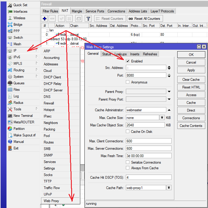 Прозрачный Proxy-сервер с помощью MikroTik